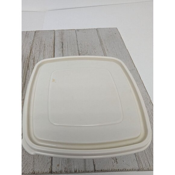 Vintage Rubbermaid 5 Cups #2 Square Container Almond Lid - Picture 5 of 10